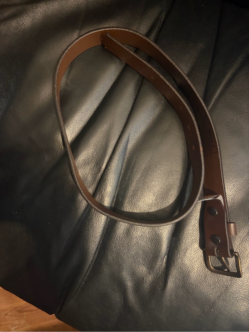 Carhartt Brown Kids Leather Belt with Metal Buckle